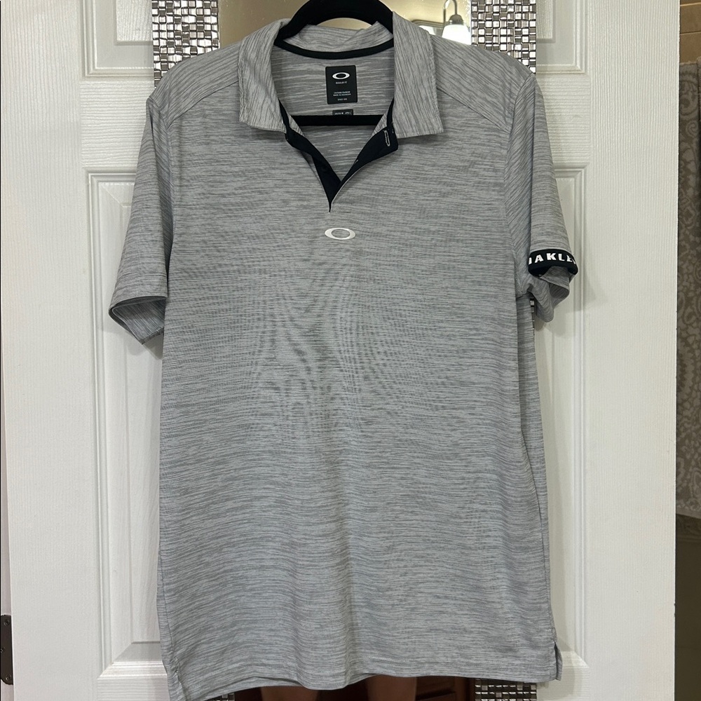 Oakley Heather Gray Polo Shirt